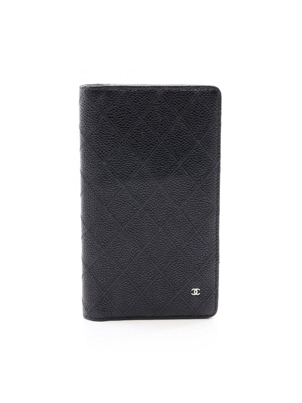 Chanel Bifold Wallet Quilted Black Caviar Leather